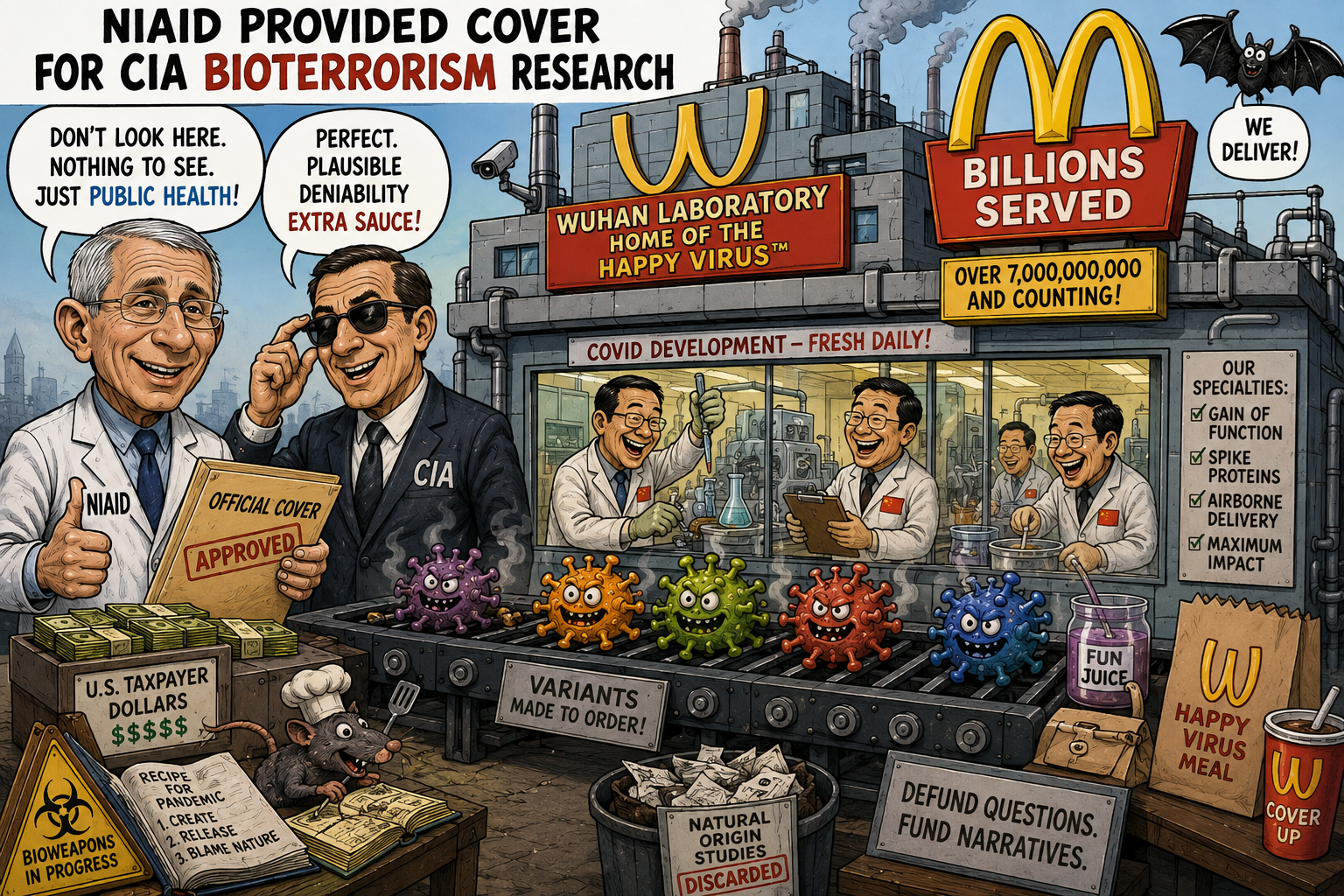 New Documents Confirm Fauci’s NIAID Provided Cover for CIA Bioterrorism Research — CIA Helped Obtain the Viruses and Controlled What Data Could Be Shared