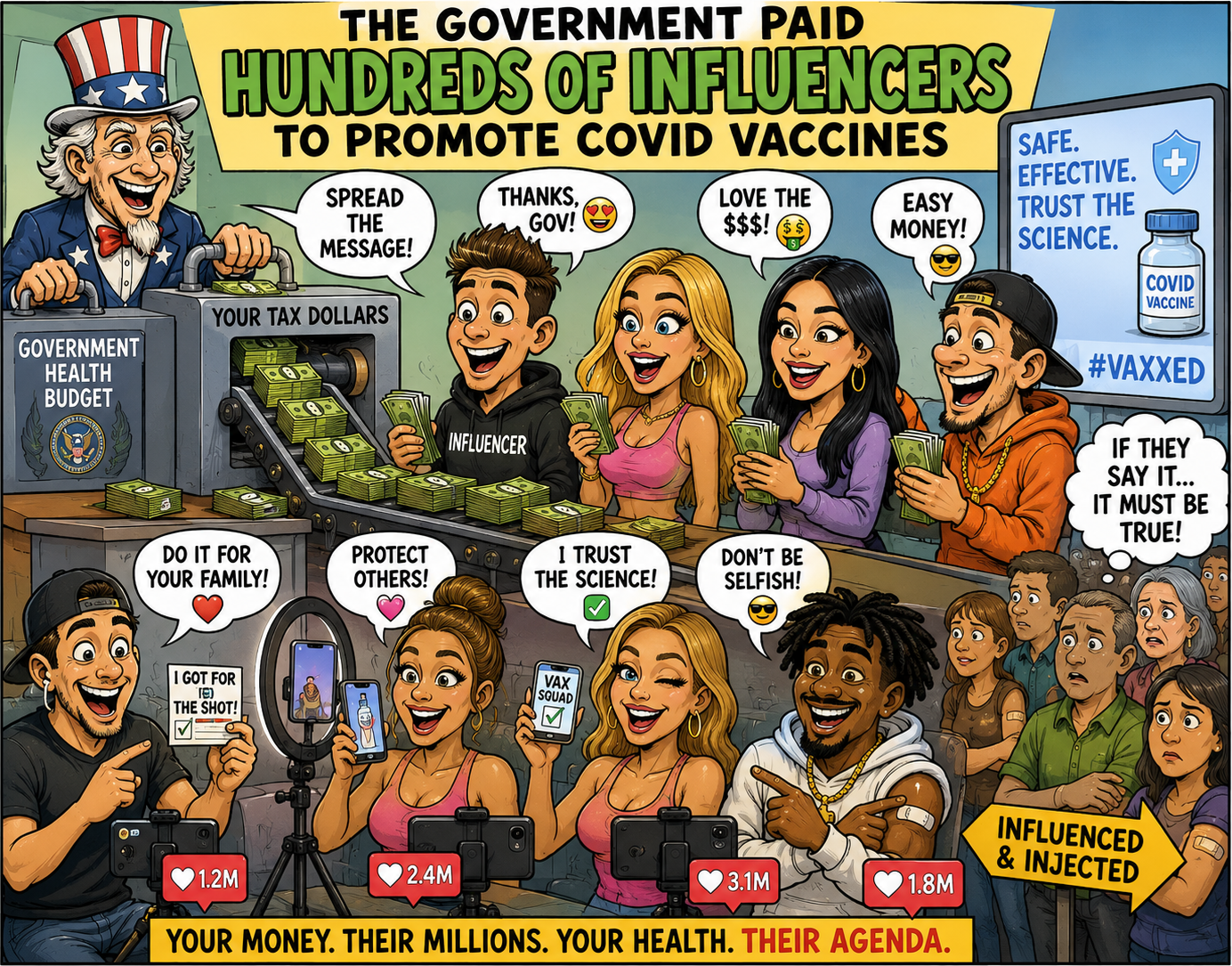 REVEALED: The Government Paid Hundreds Of Influencers To Promote COVID Vaccines