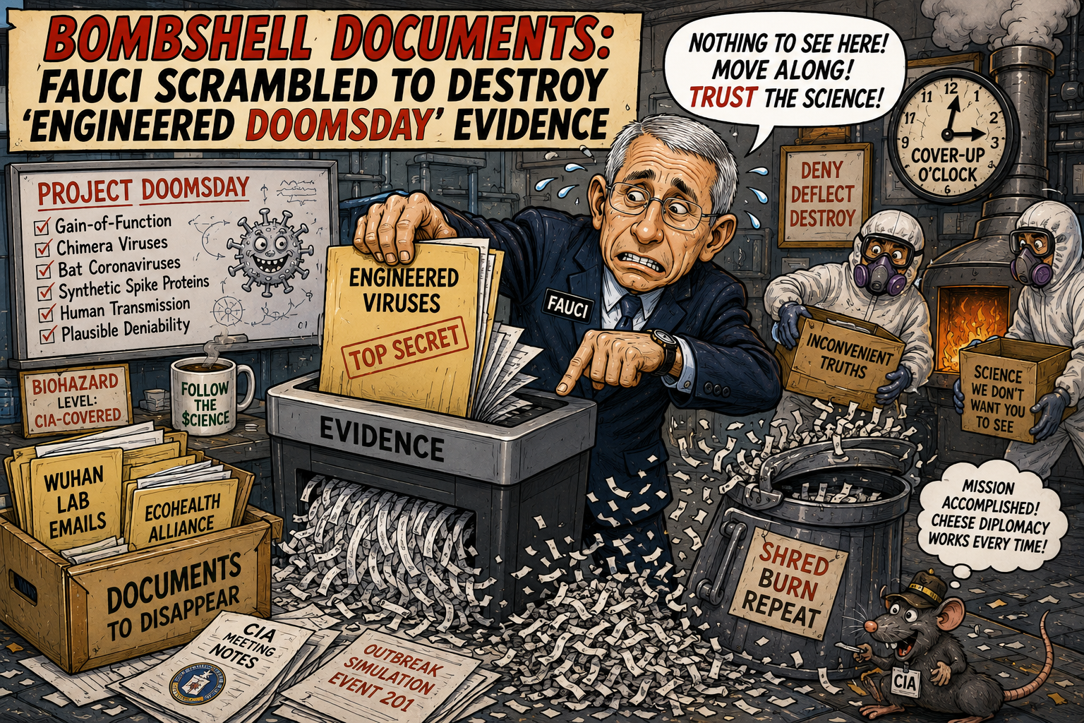 Bombshell Documents: Fauci Scrambled to Destroy ‘Engineered Doomsday’ Evidence