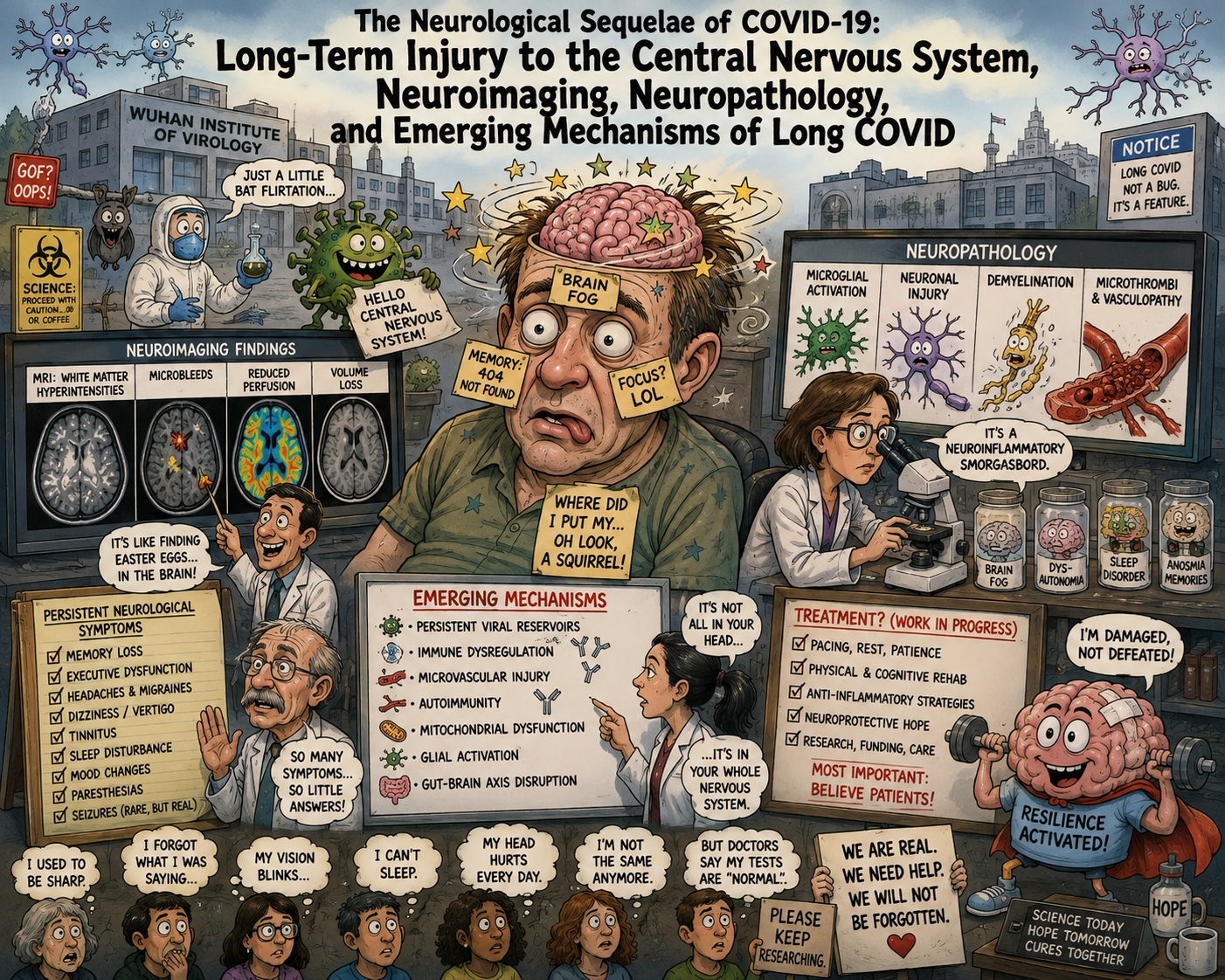 The Neurological Sequelae of COVID-19: Long-Term Injury to the Central Nervous System, Neuroimaging, Neuropathology, and Emerging Mechanisms of Long COVID