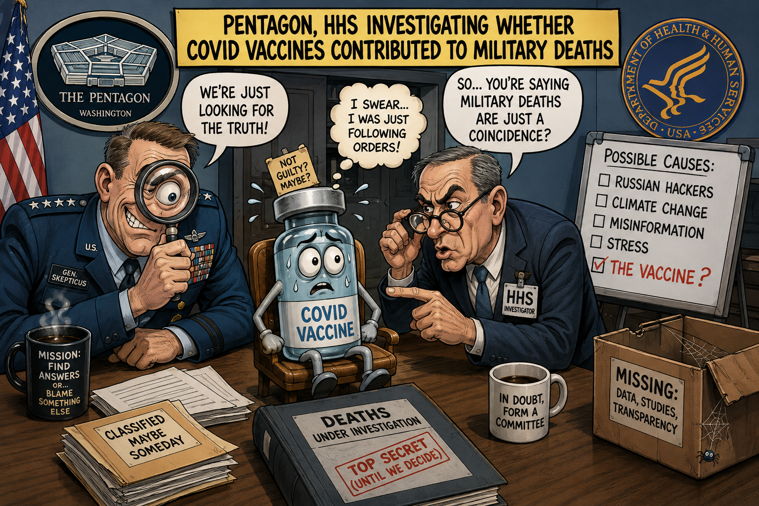 Pentagon, HHS Investigating Whether COVID Vaccines Contributed To Military Deaths