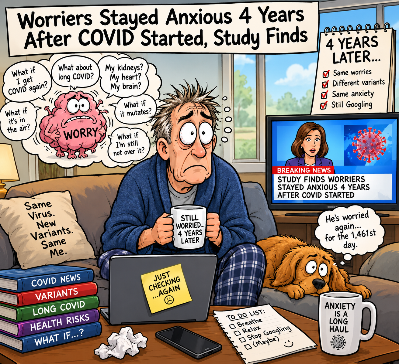 Worriers Stayed Anxious 4 Years After COVID Started, Study Finds